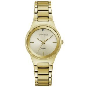 Caravelle Women's Modern Beige Dial Watch - 44P101